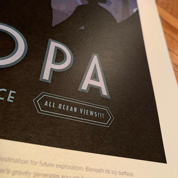 NASA EUROPA RETRO STYLE COLLECTORS SPACE TRAVEL POSTER WALL ART CARD STOCK NEW - Picture 5 of 8